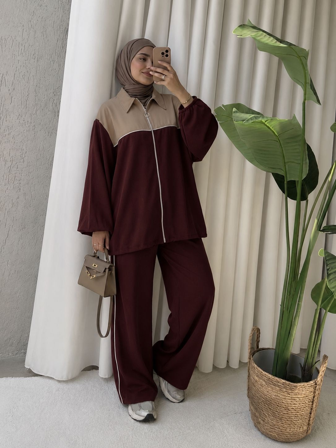 Ensemble Survêtement Modeste Bicolore - Veste & Pantalon Fluid