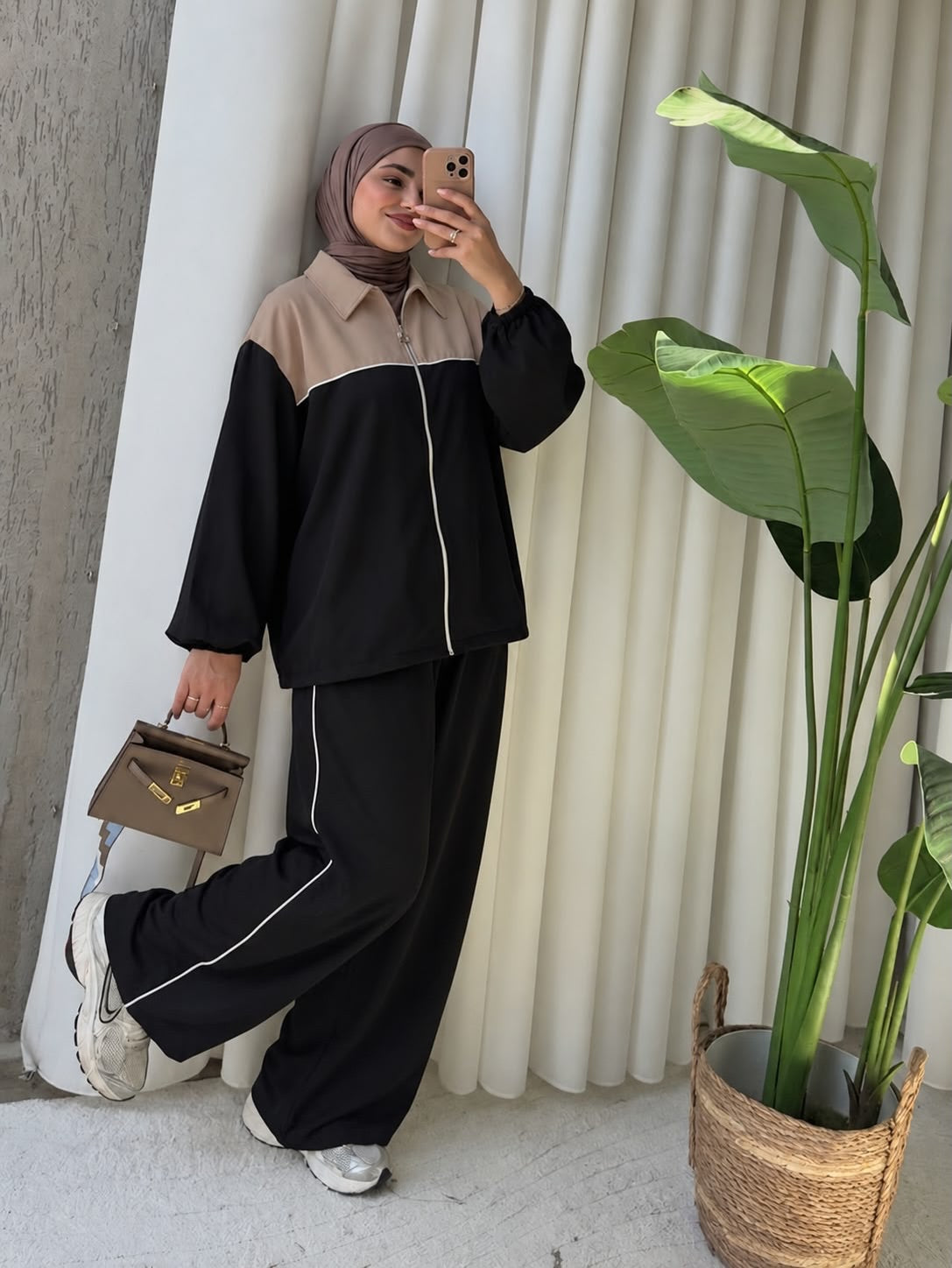 Ensemble Survêtement Modeste Bicolore - Veste & Pantalon Fluid