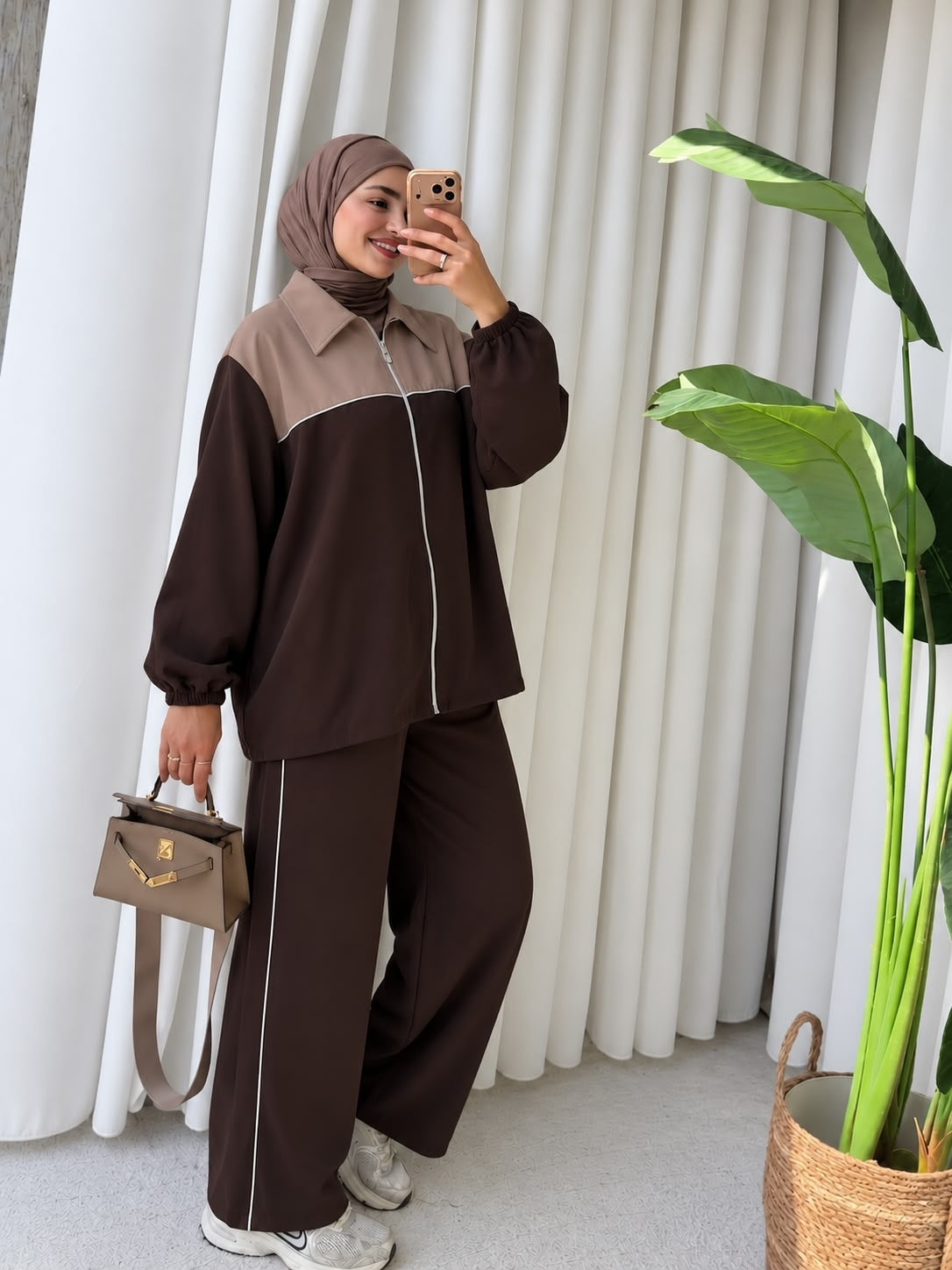 Ensemble Survêtement Modeste Bicolore - Veste & Pantalon Fluid